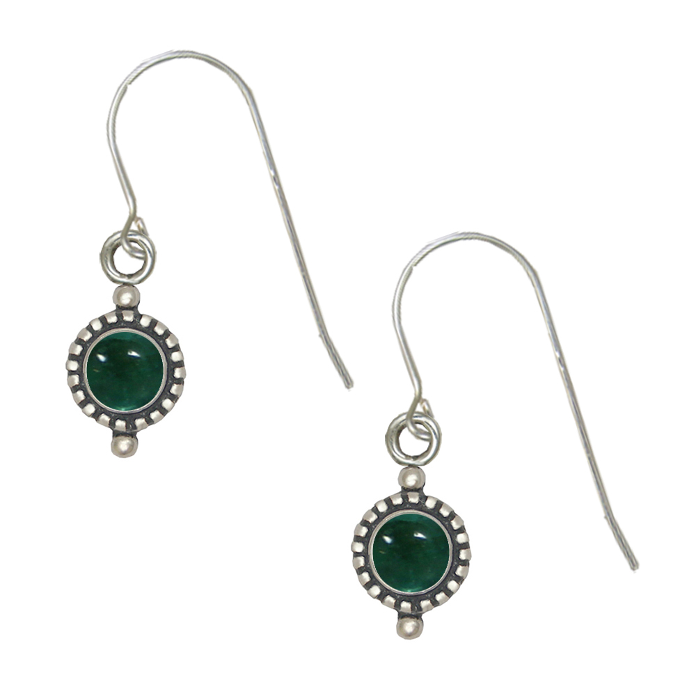 Sterling Silver Fluorite Gemstone Drop Dangle Earrings